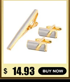 Cufflinks And Necktie Tie Clip Set Gold Cuff Link High Quality Pins links Cuffs Shirts Wedding Men Jewelry Accessories QiQiWu