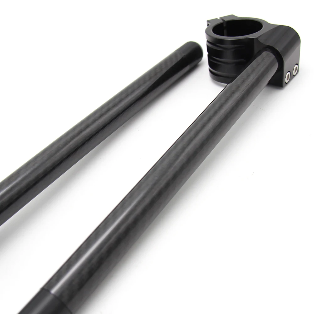Cafe Racer Motorcycle Handlebar Racing Adjustable Carbon Fiber 31/32/33/36/37/38/39/41/45/46/48/50/51 mm Clip On Fork Handle Bar |