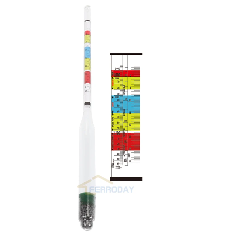 Новое поступление! 3 весы гидрометр домашнего пивоварения пива вина сидра