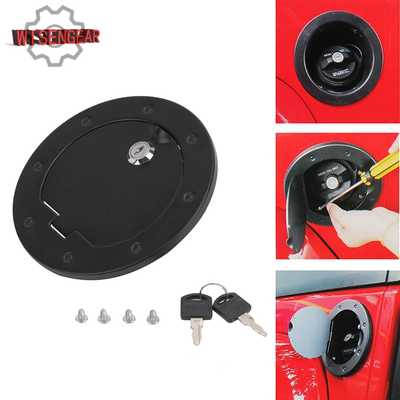 Крышка и ключ для бензобака WISENGEAR Jeep Wrangler JK Unlimited X Sport Freedom Sahara 2/4 дверной