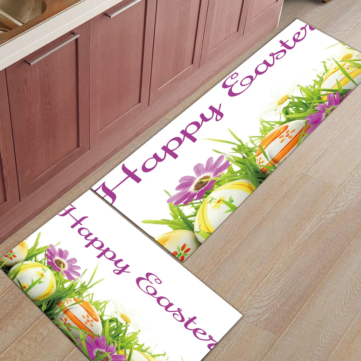 2 шт./компл. Счастливой Пасхи милые кролики коврик вход передняя дверь ковры