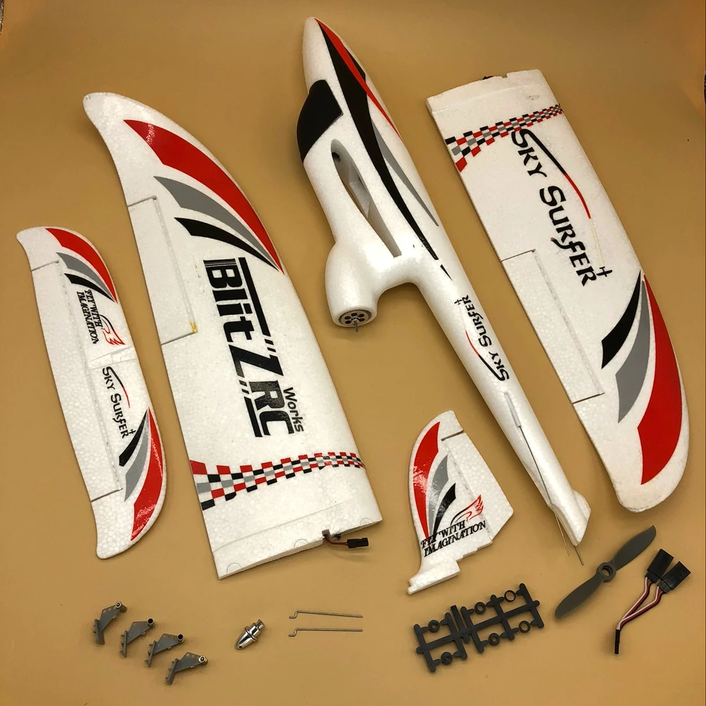 850 мм wingspan Sky Surfer propeller RC trainer airplane Бесплатная доставка|Радиоуправляемые самолеты| |