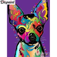 dispaint full squareround drill 5d diy diamond painting cartoon color dog 3d embroidery cross stitch home decor gift a01021