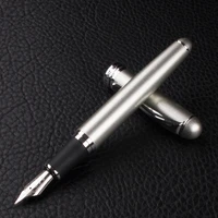 jinhao x750 classic silver fountain pen with 0 5mm iridium nib the best business gift pen metal ink pens free shipping