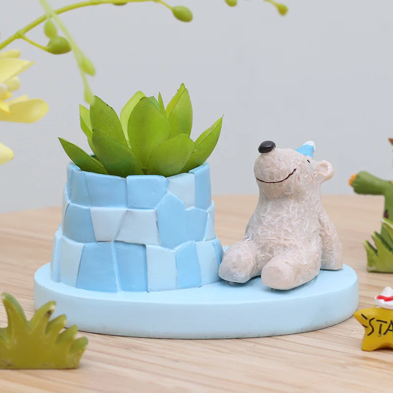 Набор из 6 цветочных горшков в виде животных|flower pot|decorative flower potsbonsai planter |