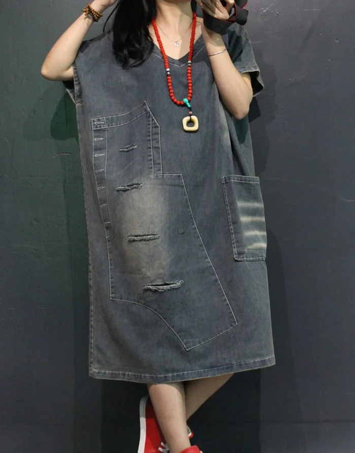 Весенне летнее женское платье в стиле ретро большого размера свободное