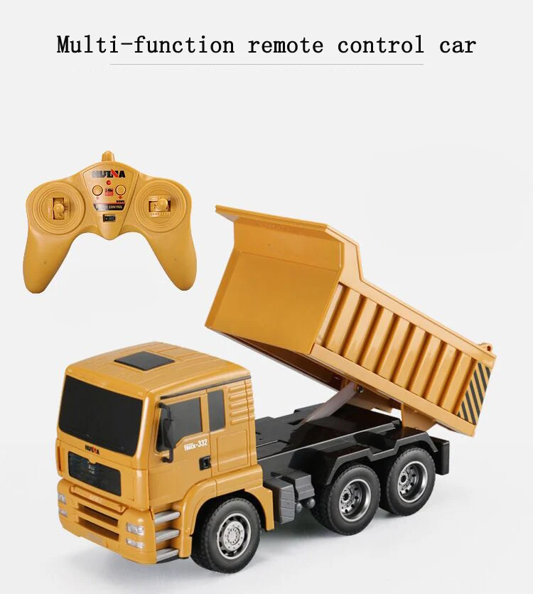 Huina 332 RC шесть каналов 6CH 1/12 40HMZ Металл HUI NA игрушки 6 каналов дистанционного управления RC грузовик самосвал детские игрушки автомобиль 332