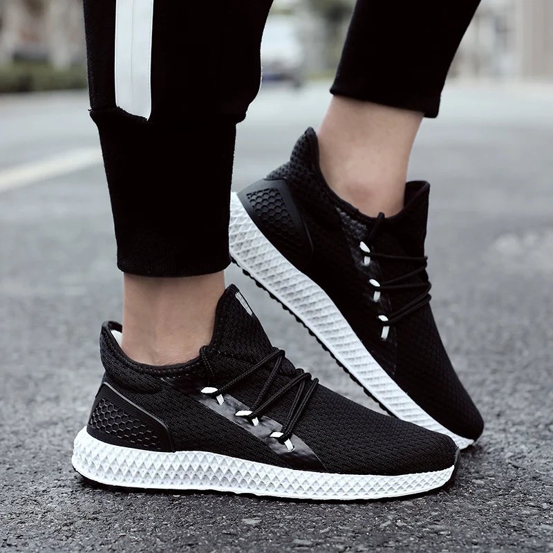 Мужские кроссовки для бега черные или красные удобные ходьбы легкие 2019|Беговая