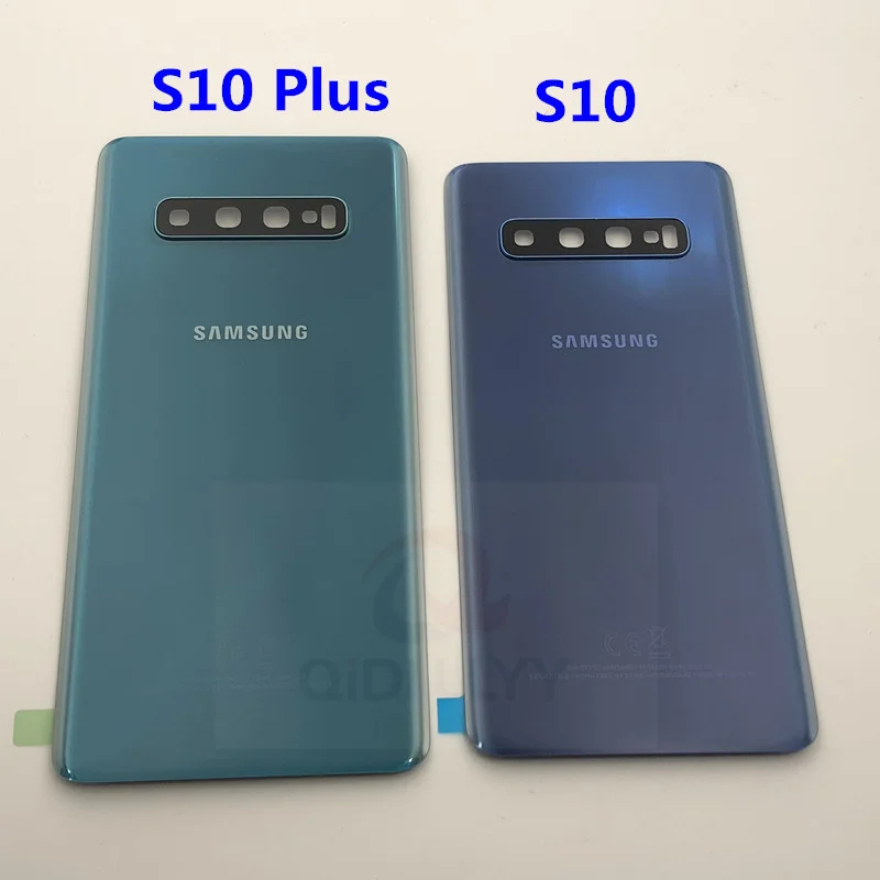 Для SAMSUNG Galaxy S10 G973F Plus G975F стеклянная крышка для батареи задняя дверь корпус