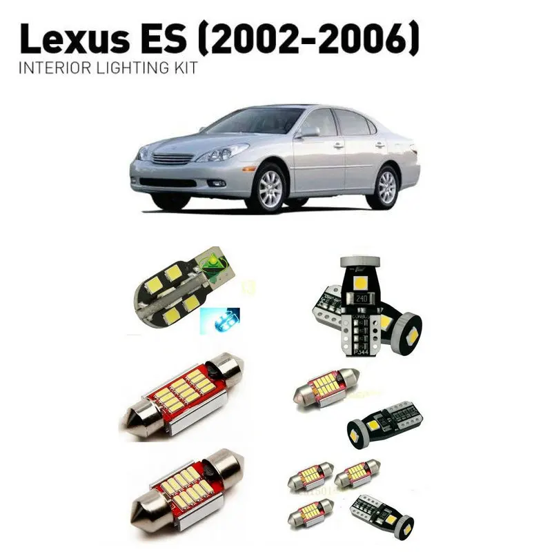 Светодиодные внутренние фары для Lexus es 2002 2006 12 шт. светодиодные автомобилей