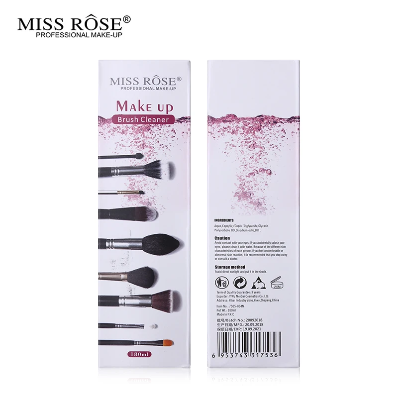 Miss Rose брендовые кисти для макияжа 180 мл Pro очищающее жидкое моющее средство быстро