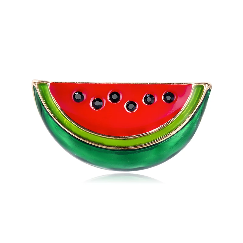 Модные Арбузные Броши для женщин Винтажная мультяшная фруктовая Ювелирная брошь