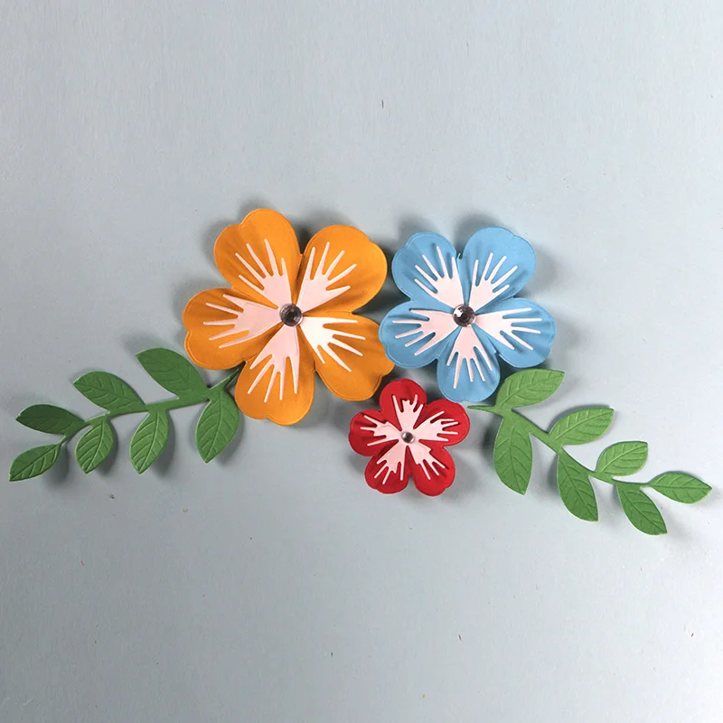 Металлические Вырубные штампы duтвердых веток и цветов кружевной полый альбом