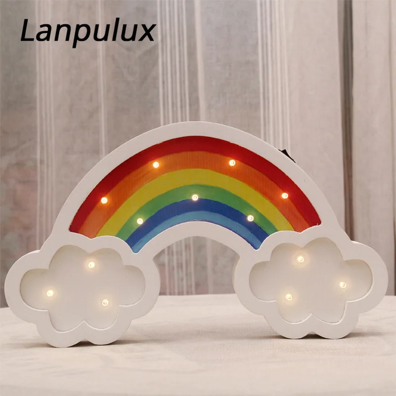 Lanpulux красочный Радужный Ночной светильник притягательные настенные