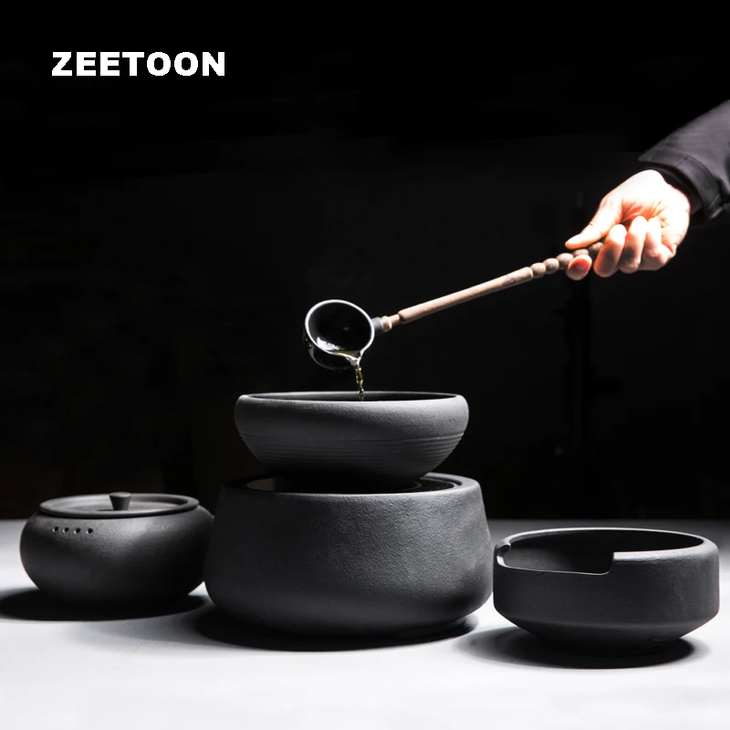 Zen японская фотография чаша для приготовления чая из вулканической скалы