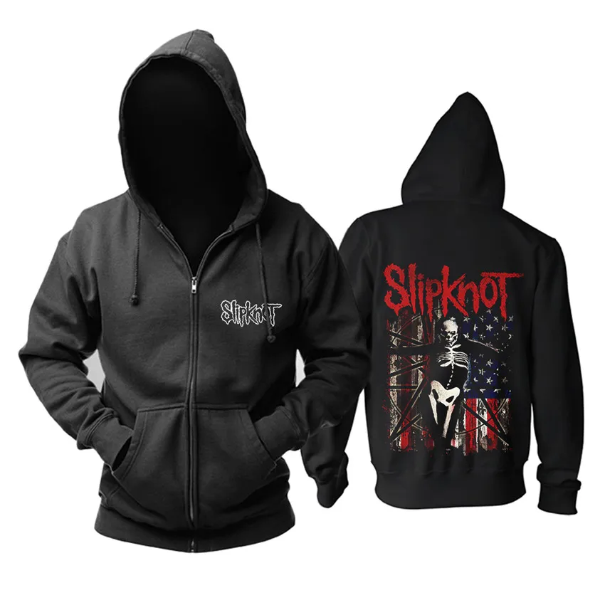 19 29 Конструкции 666 мультфильм Slipknot рок на молнии хлопковые толстовки с капюшоном оболочки куртка панк тяжелый трэш Толстовка sudadera флис - Цвет: 19