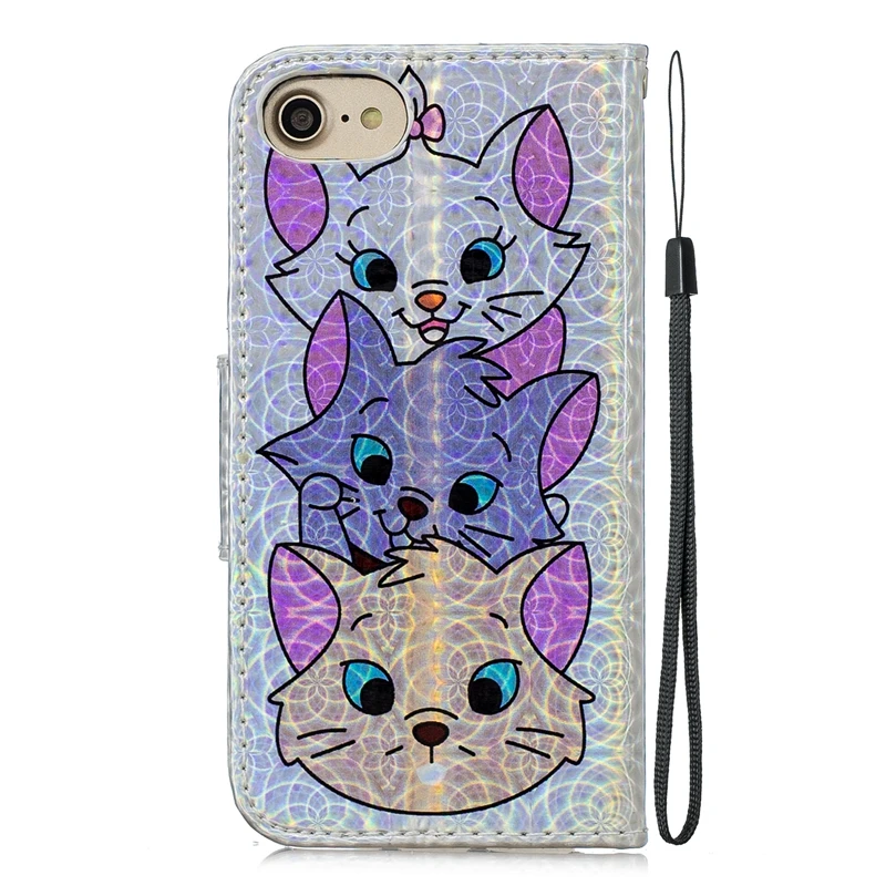 Флип-чехол для телефона 3D единорог кожаный флип-чехол для iPhone 5 5S SE 6 6S 7 8 Plus X XS XR XS Max Touch 5 Touch 6 Capinha Etui