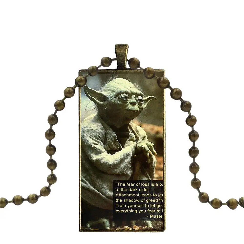Для свадьбы йода цитаты Звездные войны ожерелье модная Длинная цепочка с