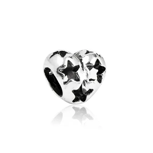 Hot Selling Santa Claus Starfish Bell Motorcycle Hollow Love Heart Crystal Beads Fit Pandora Charms Bracelets For Women DIY Gift | Украшения