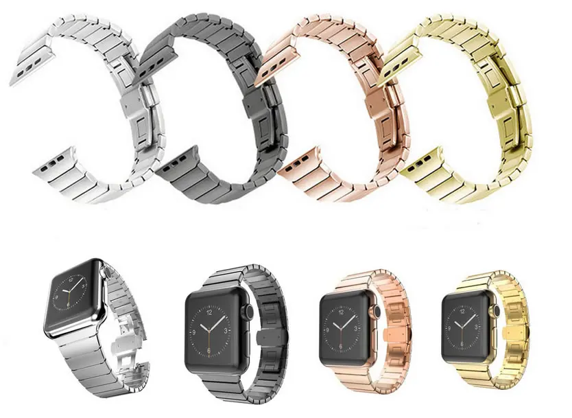 Ремешок для Apple Wacth из нержавеющей стали, ремешок для наручных часов 316L, браслет для Apple Watch, серия 1, 2, 3, iwatch, 38 мм, 42 мм