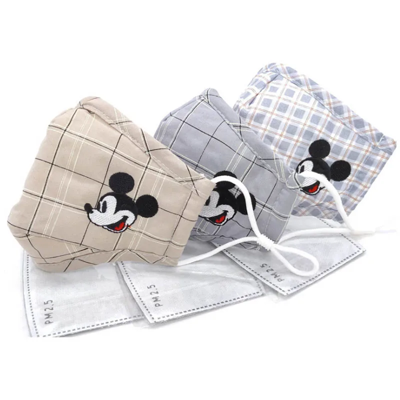 Mickey A Disney 3 шт. анти PM2.5 дети рот маска малыш Микки дыхание анти дымка мультфильм дышащая маска пыли рот респиратор маски для лица - Цвет: Mickey A