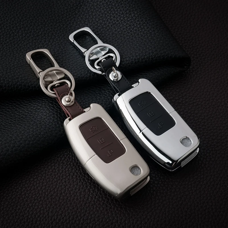 Чехол для ключей из натуральной кожи Ford Mondeo Explorer Edge Kuga Focus Remote сплава брелок