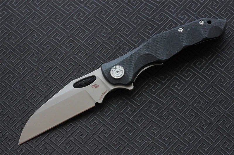 Черный CH ночное hawk-G10 Флиппер складной нож D2 лезвие шарикоподшипник G0+ стальная ручка Походный охотничий карманный нож EDC инструменты - Цвет: Черный