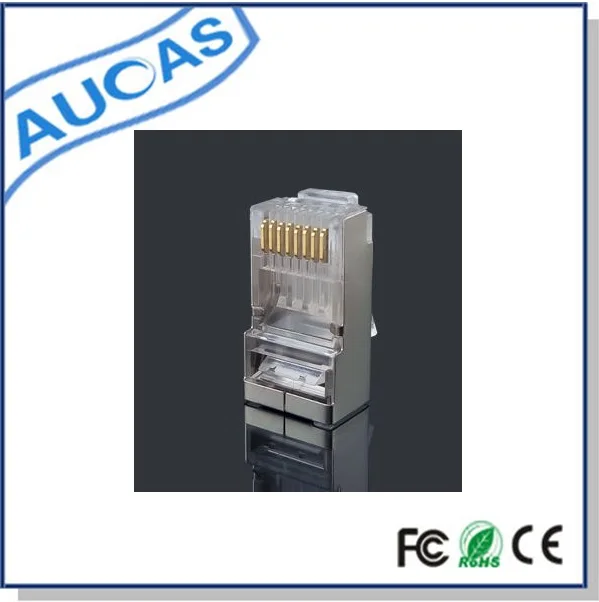 Металлический Щит RJ45 8P8C сетевой CAT5 CAT5E модульный разъем Кабельный адаптер