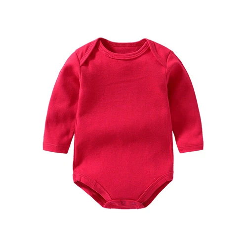 Красный Lawadka брендовая хлопковая от Carter's, детский костюмчик, однотонное пальто для девочек Боди-костюм для детей ясельного возраста с длинными рукавами костюм новорожденный Одежда для малышей - Цвет: Красный