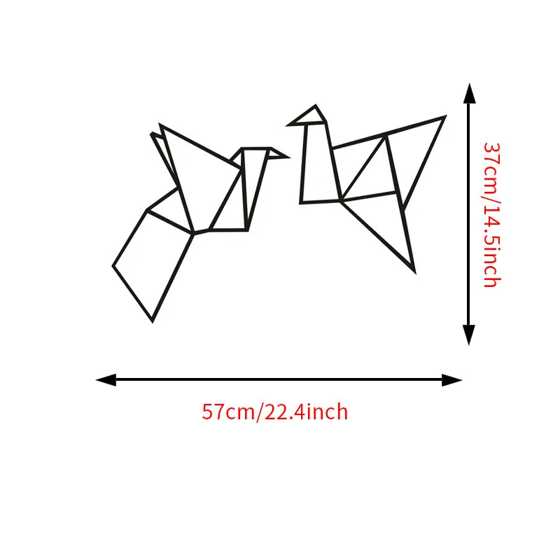 Геометрия бумажных журавликов стикер Dot Pattern Зеленый ПВХ стены наклейки Товары