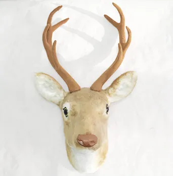 

free shipping wall mounted deer head wall decoration handmade fake deer head