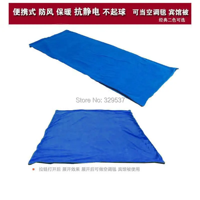 

Free Shipping Super Fleece Sleeping Bag Pilling Envelope Sleeping Bags Outdoor Camping Tent Accessories