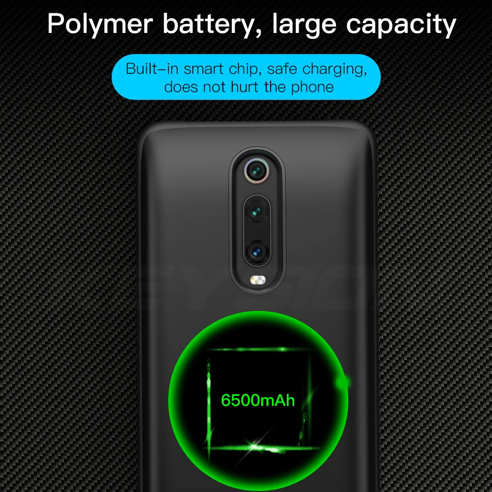 KEYSION 6500 мАч портативный аккумулятор чехол для Xiaomi Mi 9T Pro Mi9 SE A2 аккумулятор внешний аккумулятор Зарядка чехол для Redmi K20 Note 7