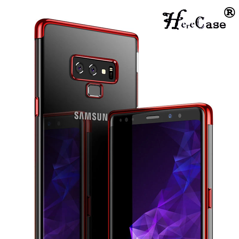 Чехол для Samsung Galaxy Note 9 роскошные прозрачные мягкие чехлы телефона с покрытием S9
