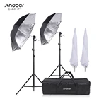 Камера Andoer двойная вспышка башмак крепление Поворотный мягкий зонт в комплекте мягкий зонт + кронштейн типа B + сумка для переноски светильник легкая подставка + обувь