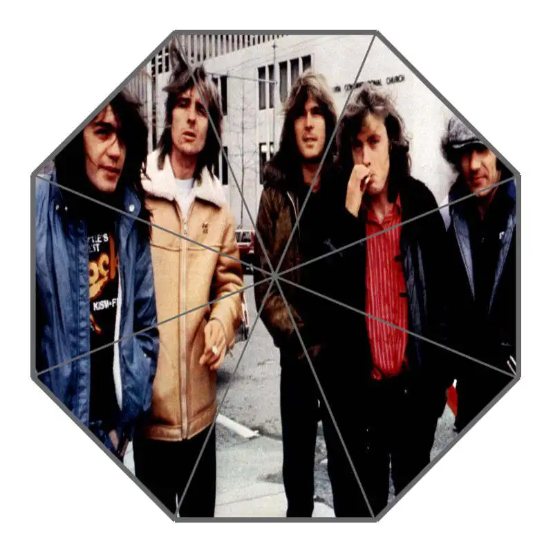 Группа acdc зонтик на заказ Печать Складной зонт от солнца дождь путешествия неавтоматический декоративный зонт высокого качества - Цвет: 14