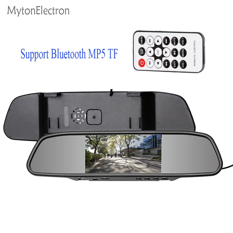Bluetooth MP5 TF 4.3 &quotTFT LCD ЦВЕТНОЙ Экран дюймов Автомобиль Зеркало Монитор для Заднего