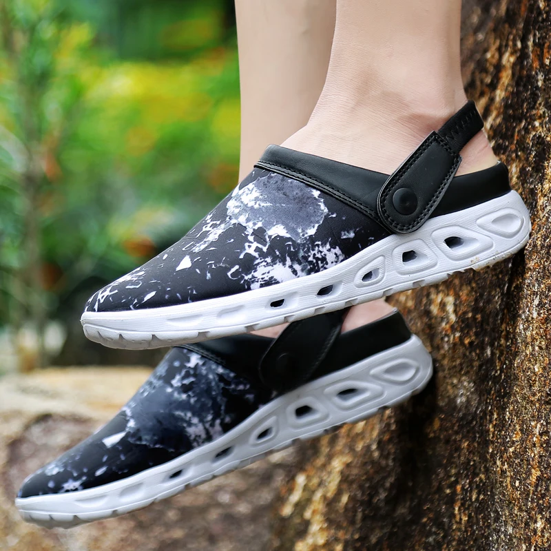 Classic Slip On Garden Clog Shoes Men Summer Slipper Flat Breathable Mesh Outdoor Sandal Platform Mercy Swirl Slide Wedge shoes | Спорт и