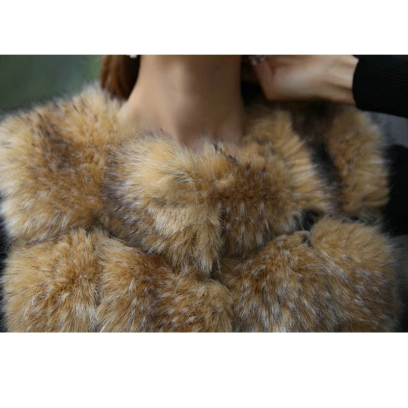 Высококачественный меховой жилет роскошное пальто из искусственного меха енота