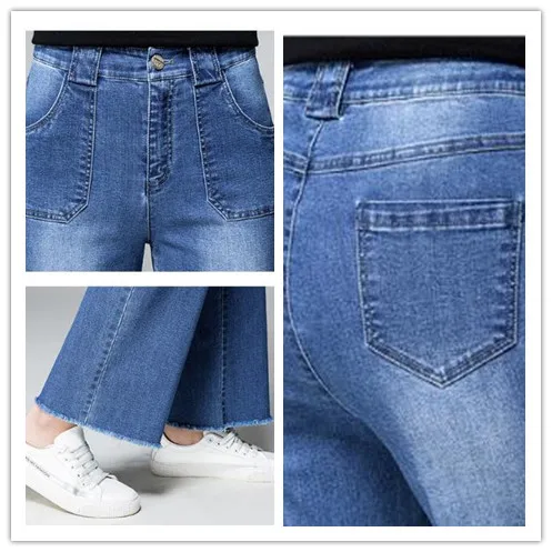 Spring Wide Leg Pants Loose Palazzo Office Lady Pantalones Mujer Cintura Alta Straight Jeans For Women Pantalon Femme | Женская одежда