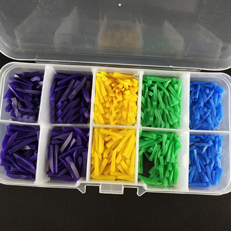 800pcs 4 Sizes Healthy Disposable Teeth Diastema Dental Plastic Wedges Consumable Oral Denture Material Supply | Красота и здоровье