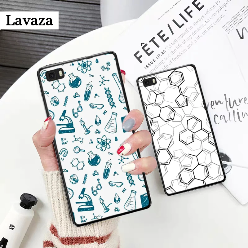 chemistry scribbles Silicone Case for Huawei P8 Lite 2015 2017 P9 2016 Mimi P10 P20 Pro P Smart Z 2019 P30 | Мобильные телефоны и