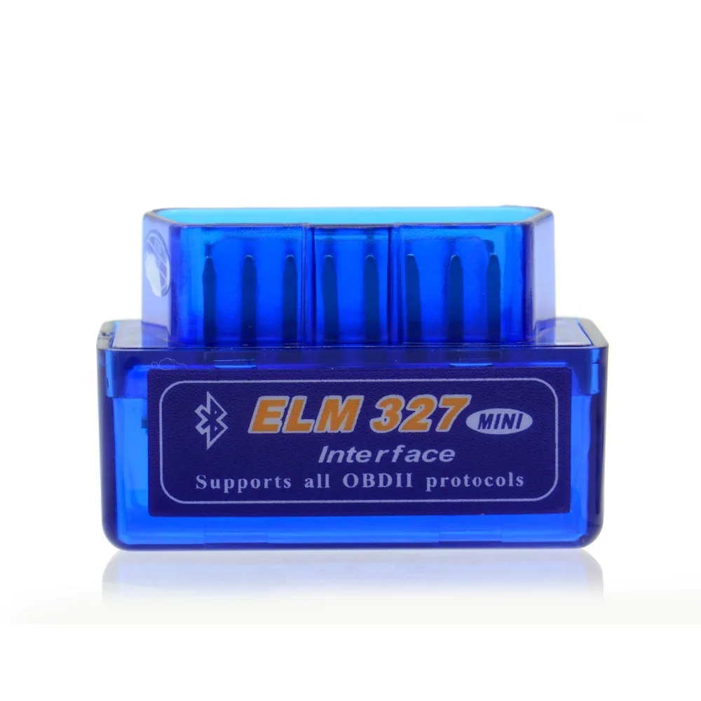 Черный Супер Мини ELM327 Bluetooth ELM 327 V2.1 OBDII / OBD2 автомобильный считыватель кодов
