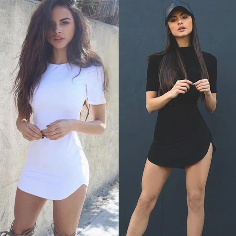 Newly Sexy Womens Slim Dress Evening Party Cocktail Club Elastic Mini Solid Color m99 | Женская одежда