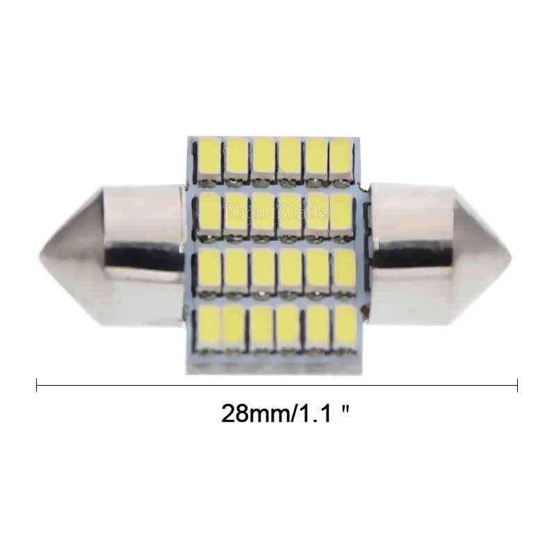 Светодиодная лампа C5W 12 В гирлянда 28 мм чип 3014 24 SMD 6000 К 2 шт.|Сигнальная лампа| |