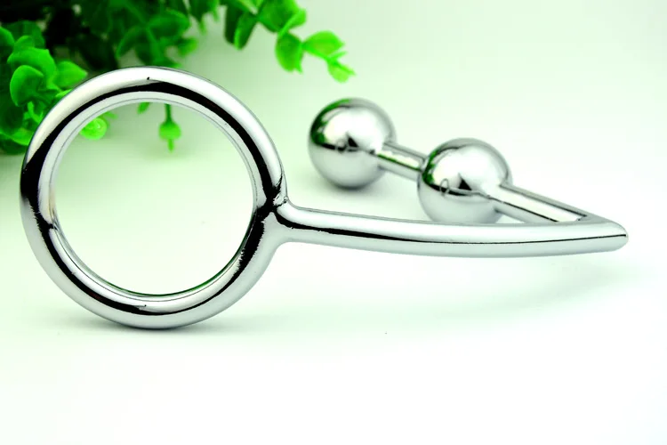 Водонепроницаемый сексуальный анальный крючок из нержавеющей стали с двумя