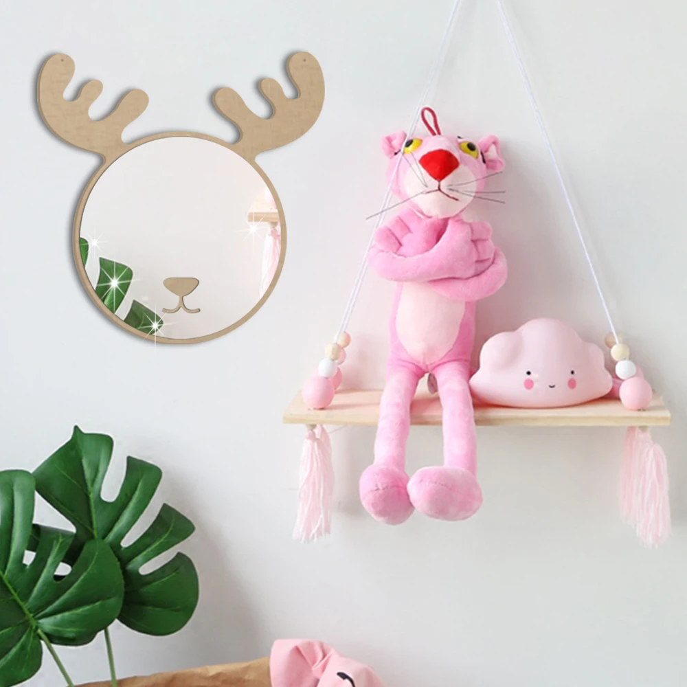 Креативные акриловые Лось 3D зеркальные настенные стикеры наклейки для гостиной