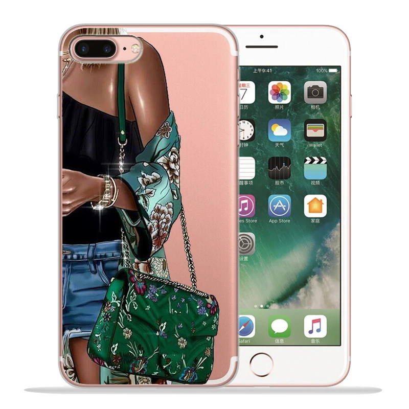07 Чехол для iphone 8 модный прозрачный чехол для девушек и женщин для iphone 7 X XS Max XR 6 7 8 Plus 5S Новое поступление чехол Etui - Цвет: 07