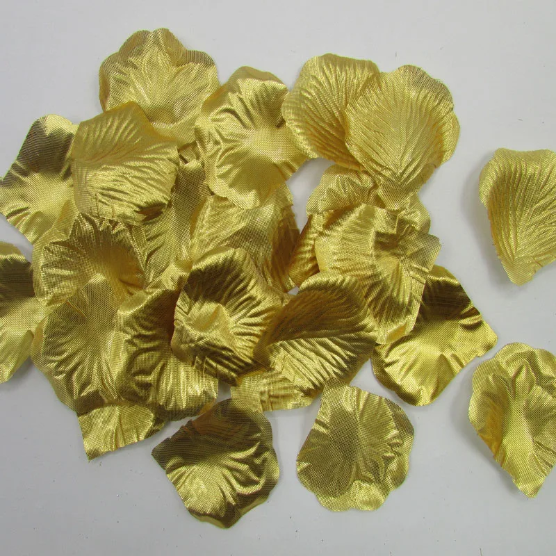 

1000pcs (100pcs*10packs) gold artificial Silk Rose Petals Christmas party decoration