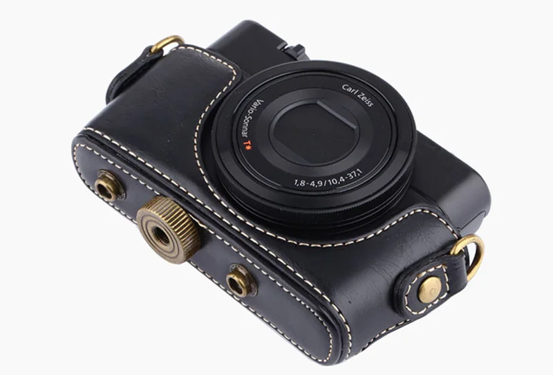 Из искусственной кожи чехол сумка для фотокамеры SONY RX100II RX100III RX100IV V M2 M3 M4 M5 портативный чехол для камеры